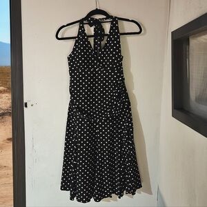 Sears Jessica Short Polka Dot Halter Dress Size L